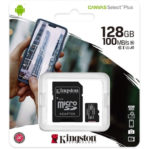 KINGSTON CANVAS SELECT PLUS 128GB MICRO SDXC CLASS10 HAFIZA KARTI SDCS2/128GB KINGSTON CANVAS SELECT PLUS 128GB MICRO SDXC CLASS10 HAFIZA KARTI SDCS2/128GB